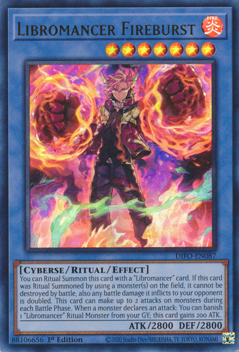 Libromancer Fireburst [DIFO-EN087] Ultra Rare | Card Merchant Takapuna