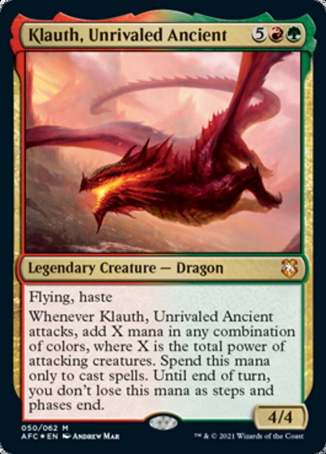 Klauth, Unrivaled Ancient [Dungeons & Dragons: Adventures in the Forgotten Realms Commander] | Card Merchant Takapuna