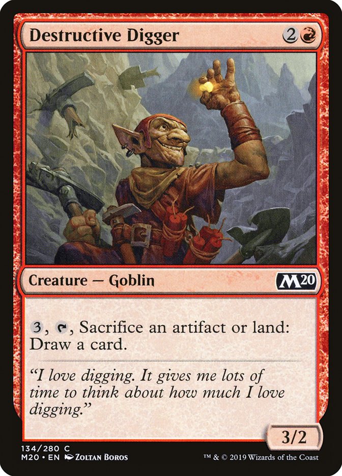 Destructive Digger [Core Set 2020] | Card Merchant Takapuna