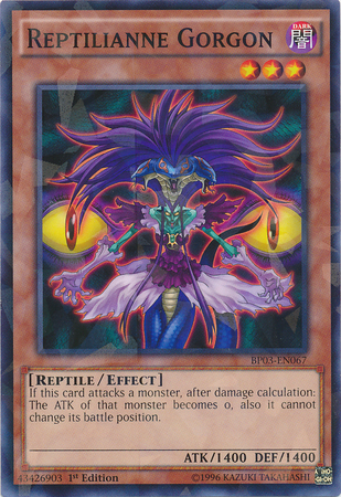 Reptilianne Gorgon [BP03-EN067] Shatterfoil Rare | Card Merchant Takapuna