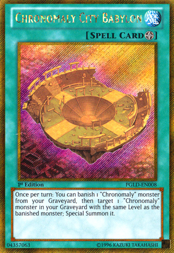 Chronomaly City Babylon [PGLD-EN008] Gold Secret Rare | Card Merchant Takapuna