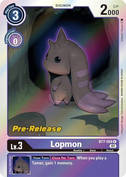 Lopmon [BT7-068] [Next Adventure Pre-Release Cards] | Card Merchant Takapuna