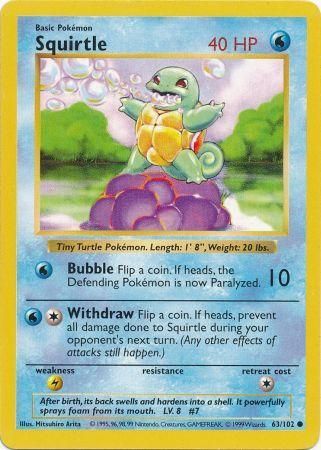 Squirtle (63/102) [Base Set Shadowless Unlimited] | Card Merchant Takapuna