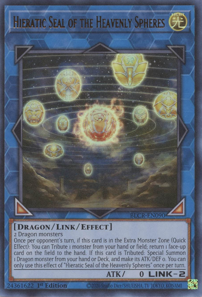 Hieratic Seal of the Heavenly Spheres [BLCR-EN090] Ultra Rare | Card Merchant Takapuna