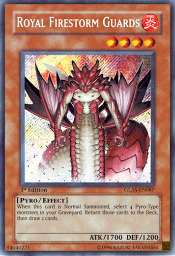 Royal Firestorm Guards [GLAS-EN087] Secret Rare | Card Merchant Takapuna