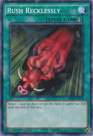 Rush Recklessly [BP03-EN134] Shatterfoil Rare | Card Merchant Takapuna