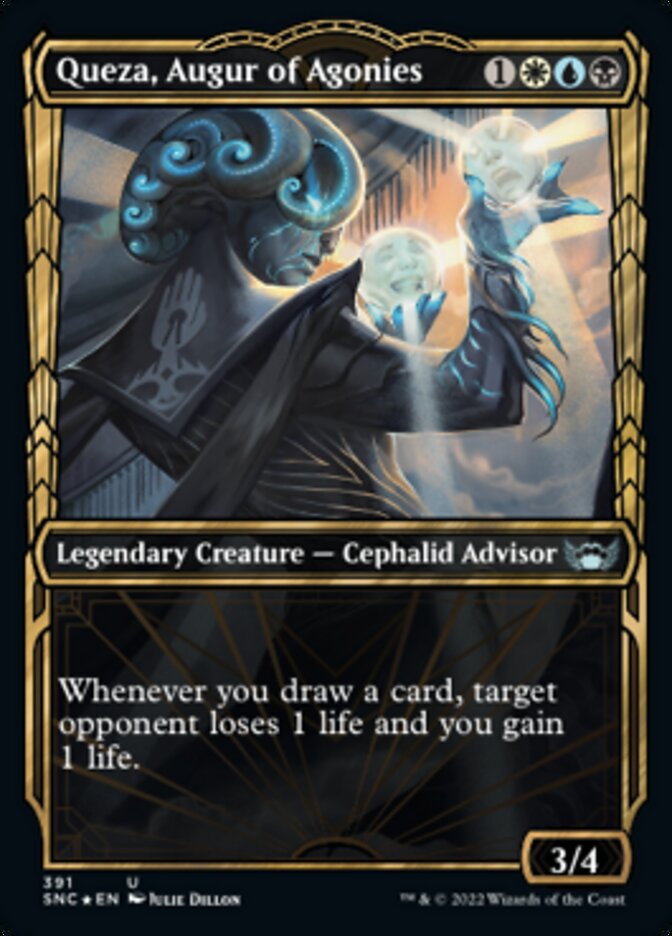 Queza, Augur of Agonies (Showcase Golden Age Gilded Foil) [Streets of New Capenna] | Card Merchant Takapuna