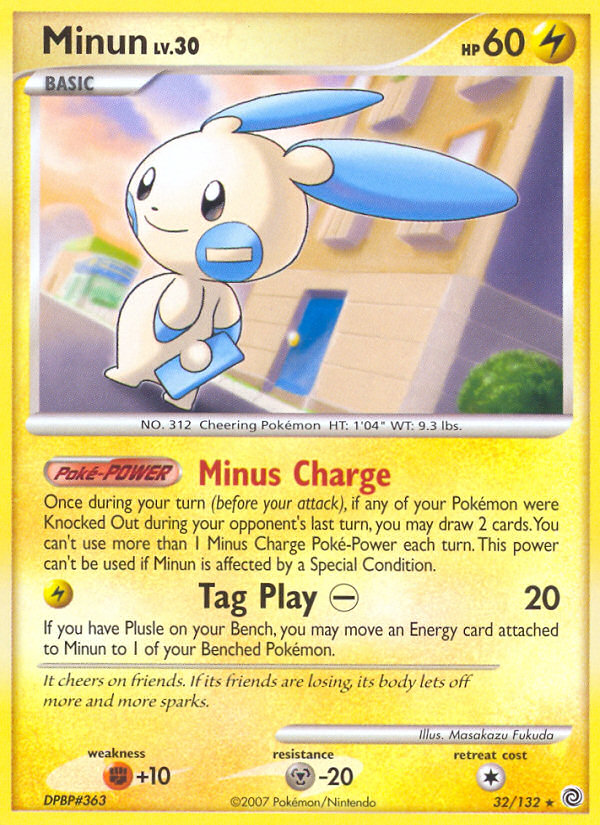 Minun (32/132) [Diamond & Pearl: Secret Wonders] | Card Merchant Takapuna