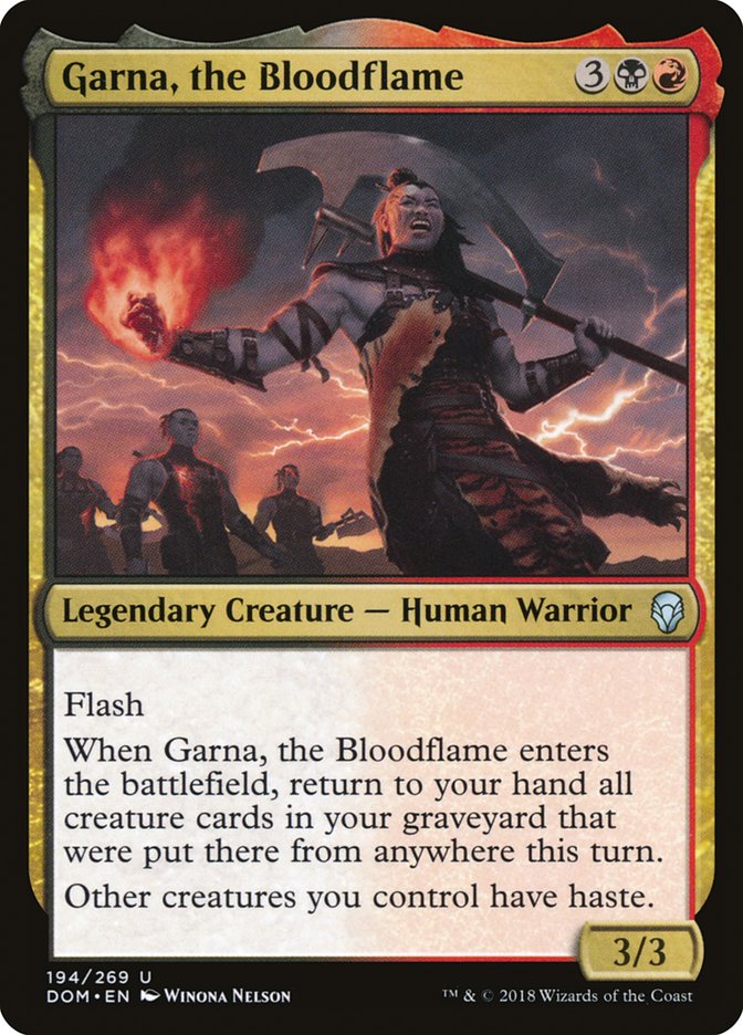 Garna, the Bloodflame [Dominaria] | Card Merchant Takapuna