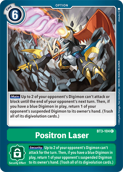 Positron Laser [BT3-104] [Release Special Booster Ver.1.5] | Card Merchant Takapuna