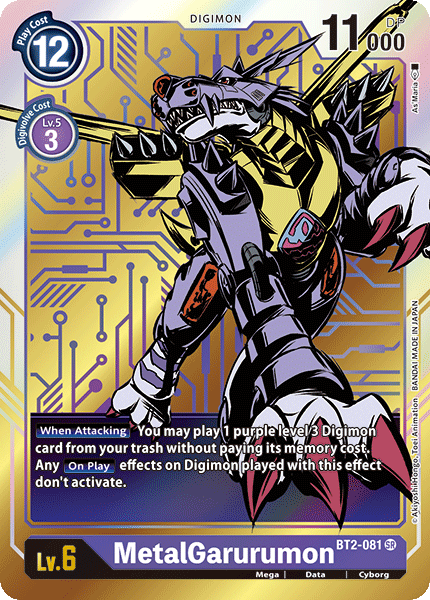 MetalGarurumon [BT2-081] (Alternate Art) [Release Special Booster Ver.1.0] | Card Merchant Takapuna