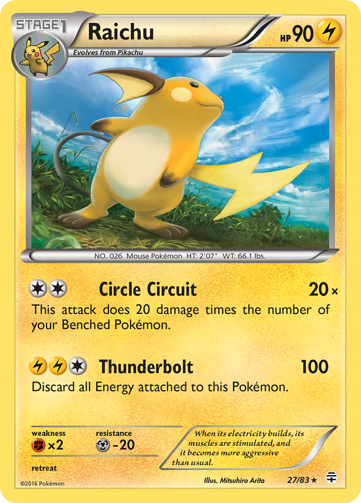 Raichu (27/83) [XY: Generations] | Card Merchant Takapuna