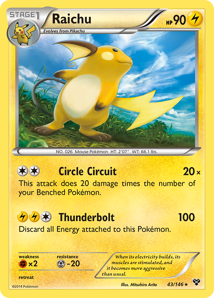 Raichu (43/146) [XY: Base Set] | Card Merchant Takapuna