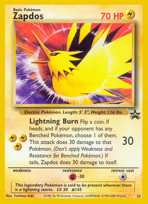 Zapdos (23) [Wizards of the Coast: Black Star Promos] | Card Merchant Takapuna