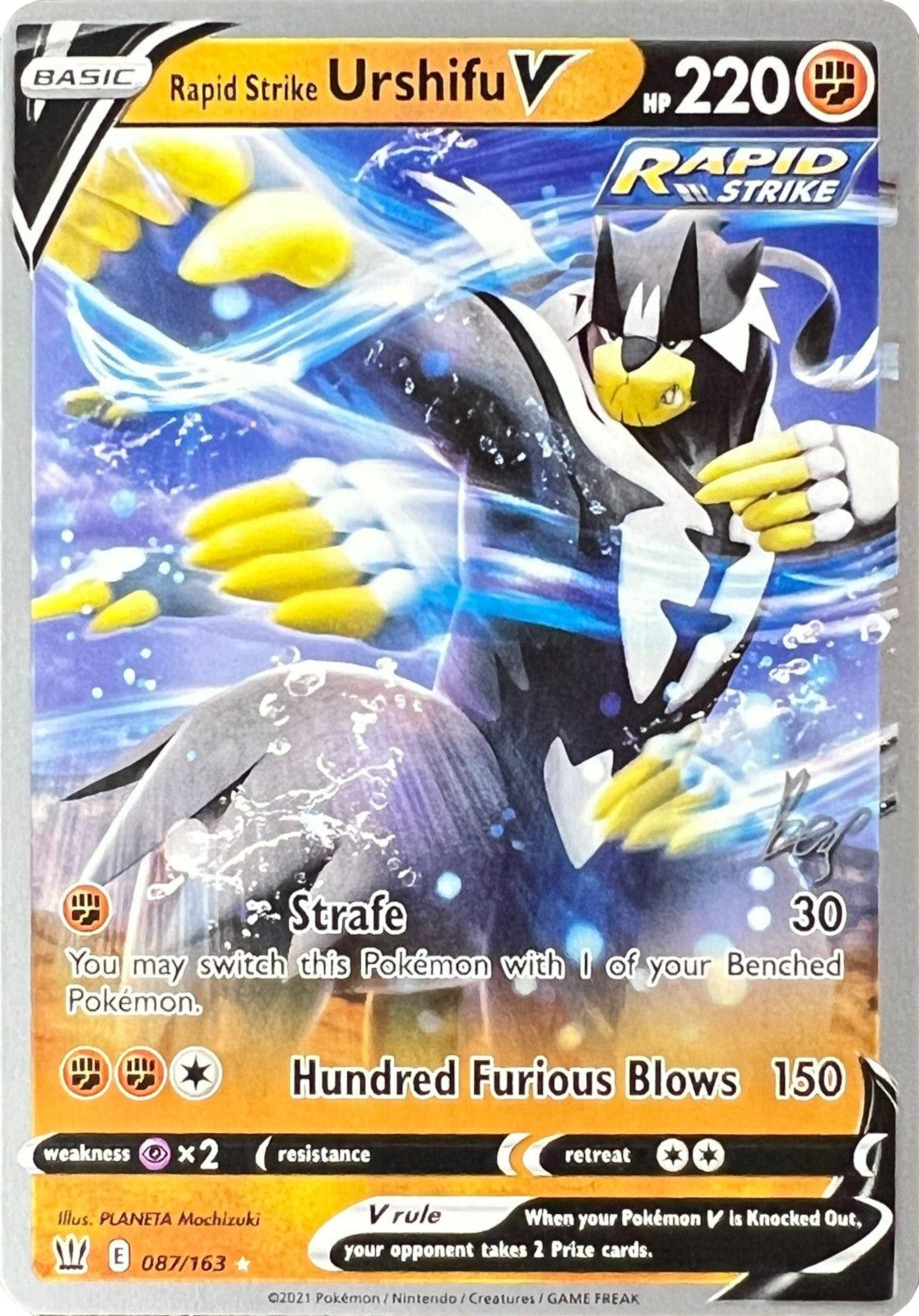 Rapid Strike Urshifu V (087/163) (Cheryl Again - Sebastian Lashmet) [World Championships 2022] | Card Merchant Takapuna