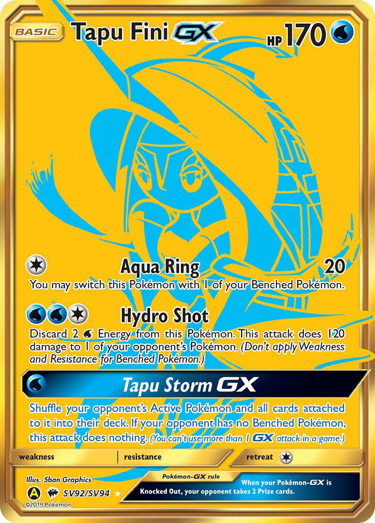 Tapu Fini GX (SV92/SV94) [Sun & Moon: Hidden Fates - Shiny Vault] | Card Merchant Takapuna