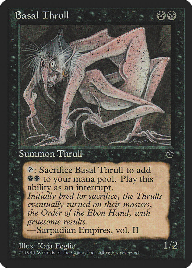 Basal Thrull (Kaja Foglio) [Fallen Empires] | Card Merchant Takapuna