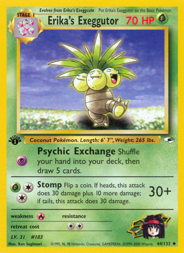 Erika's Exeggutor (44/132) [Gym Heroes 1st Edition] | Card Merchant Takapuna