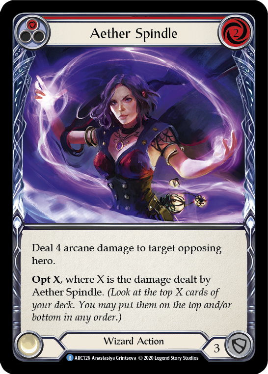 Aether Spindle (Red) [U-ARC126] (Arcane Rising Unlimited)  Unlimited Rainbow Foil | Card Merchant Takapuna