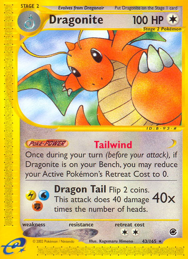 Dragonite (43/165) [Expedition: Base Set] | Card Merchant Takapuna