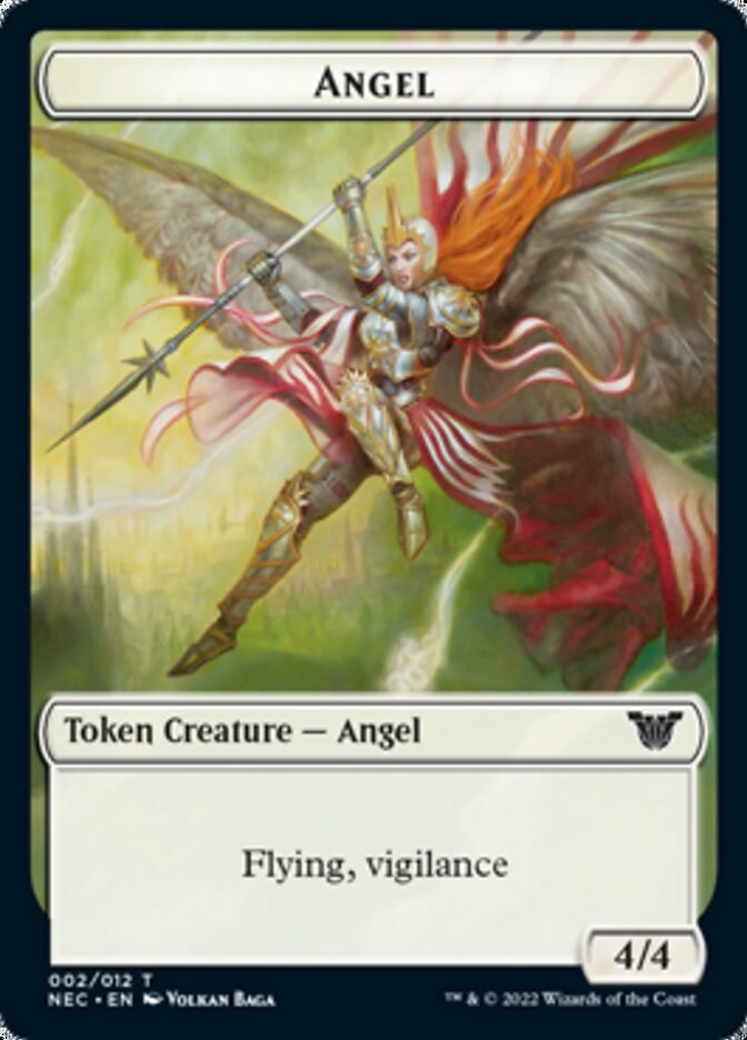 Angel // Elephant Double-Sided Token [Kamigawa: Neon Dynasty Commander Tokens] | Card Merchant Takapuna