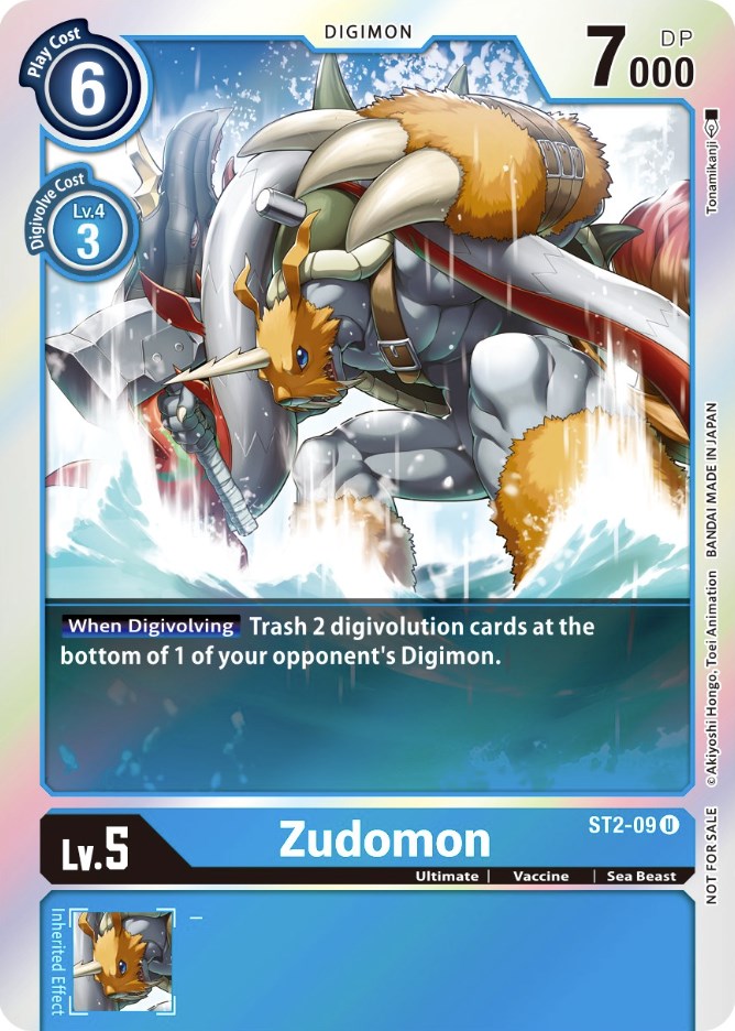 Zudomon [ST2-09] (Official Tournament Pack Vol. 6) [Starter Deck: Cocytus Blue Promos] | Card Merchant Takapuna