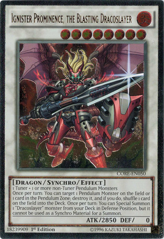 Ignister Prominence, the Blasting Dracoslayer [CORE-EN050] Ultimate Rare | Card Merchant Takapuna