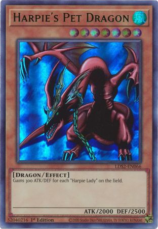 Harpie's Pet Dragon (Green) [LDS2-EN066] Ultra Rare | Card Merchant Takapuna