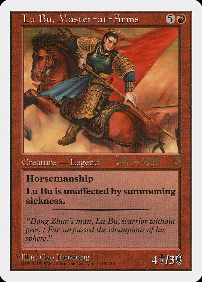 Lu Bu, Master-at-Arms (July 4, 1999) [Portal Three Kingdoms Promos] | Card Merchant Takapuna