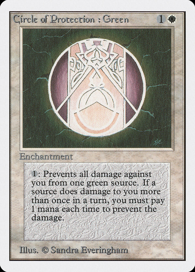 Circle of Protection: Green [Unlimited Edition] | Card Merchant Takapuna