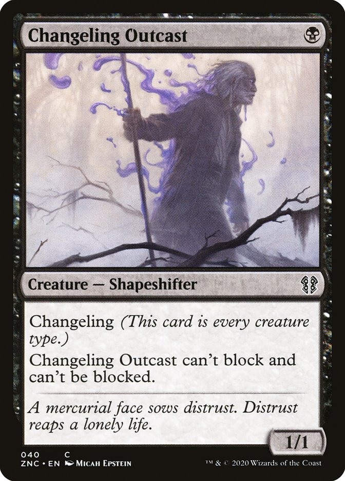 Changeling Outcast [Zendikar Rising Commander] | Card Merchant Takapuna