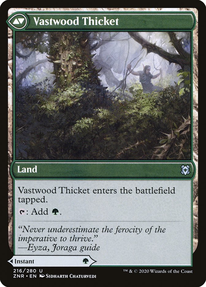 Vastwood Fortification // Vastwood Thicket [Zendikar Rising] | Card Merchant Takapuna