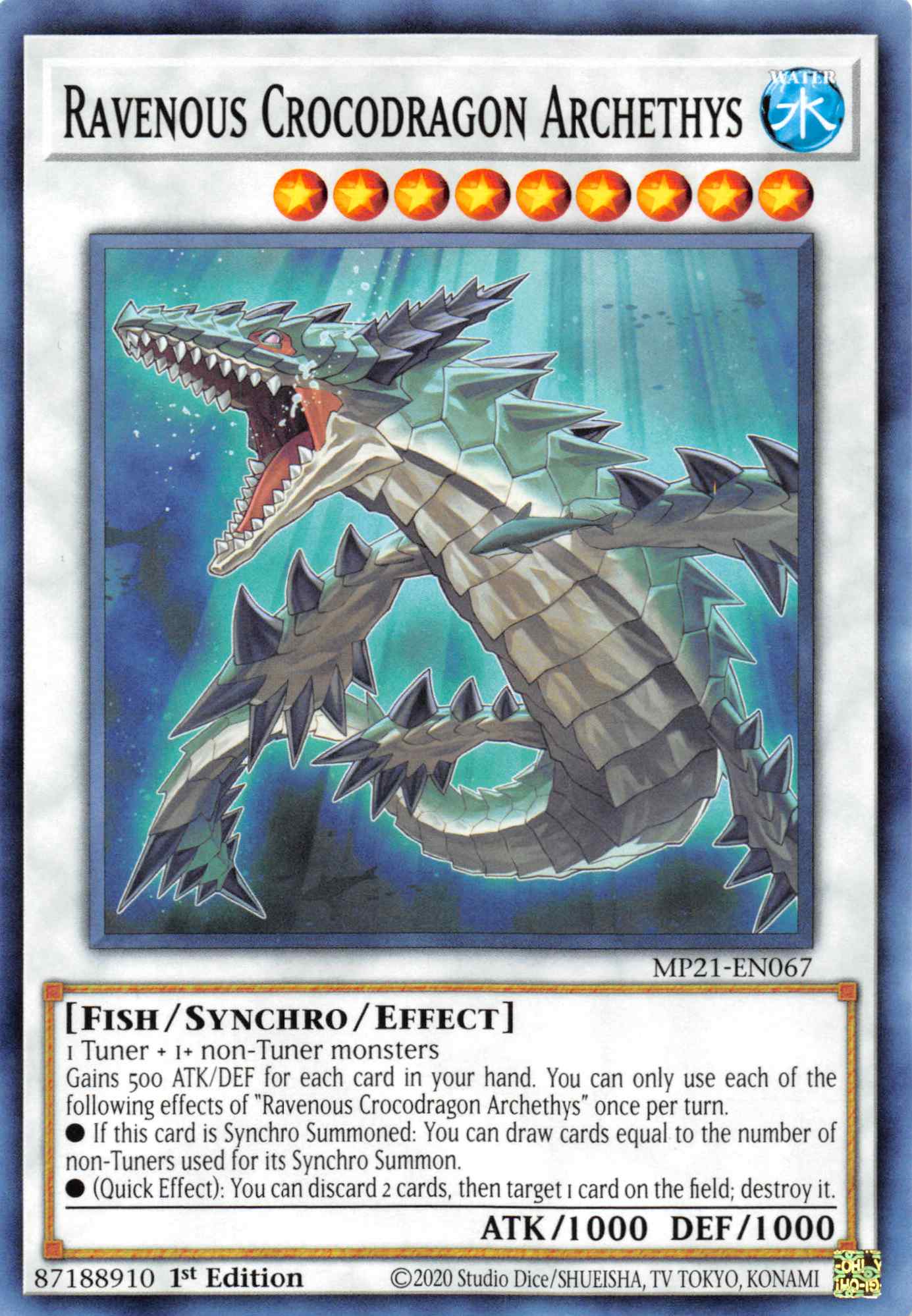 Ravenous Crocodragon Archethys [MP21-EN067] Common | Card Merchant Takapuna