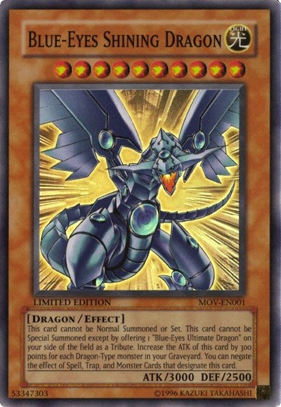 Blue-Eyes Shining Dragon [MOV-EN001] Super Rare | Card Merchant Takapuna