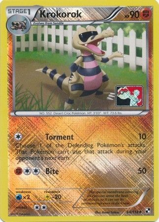 Krokorok (64/114) (League Promo) [Black & White: Base Set] | Card Merchant Takapuna