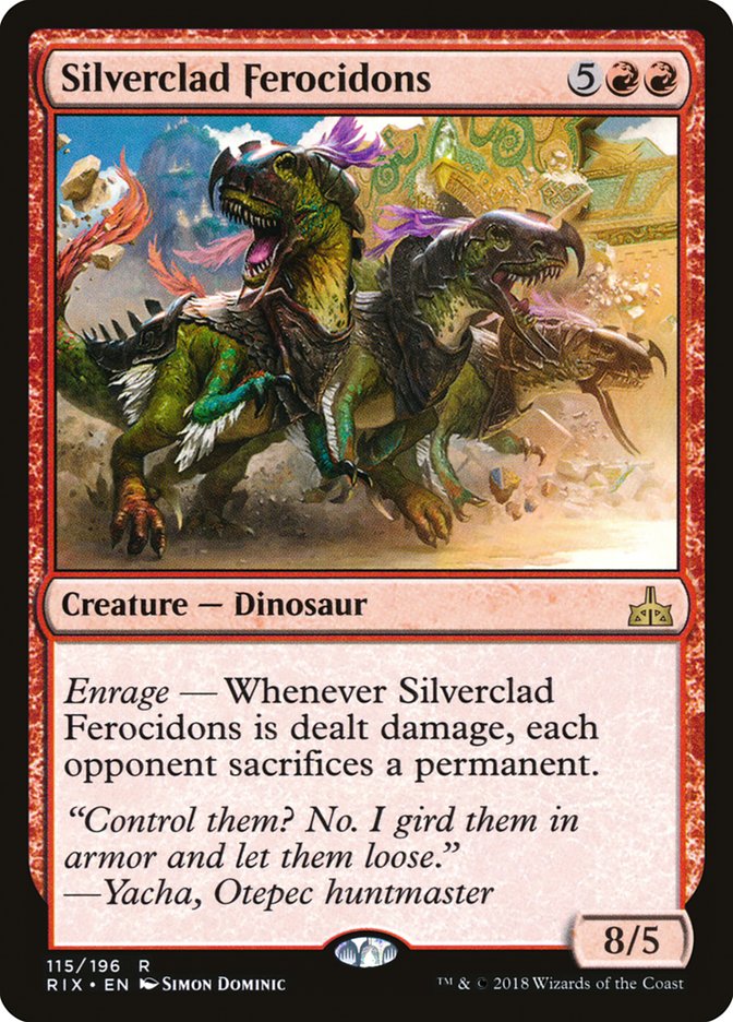 Silverclad Ferocidons [Rivals of Ixalan] | Card Merchant Takapuna