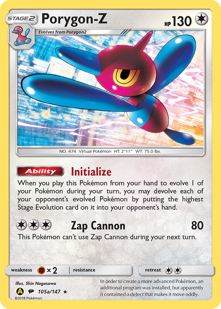 Porygon-Z (105a/147) (Alternate Art Promo) [Sun & Moon: Burning Shadows] | Card Merchant Takapuna