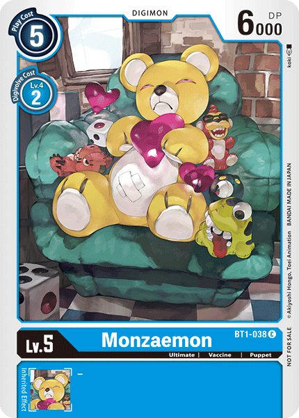 Monzaemon [BT1-038] (Tournament Pack) [Release Special Booster Ver.1.0 Promos] | Card Merchant Takapuna