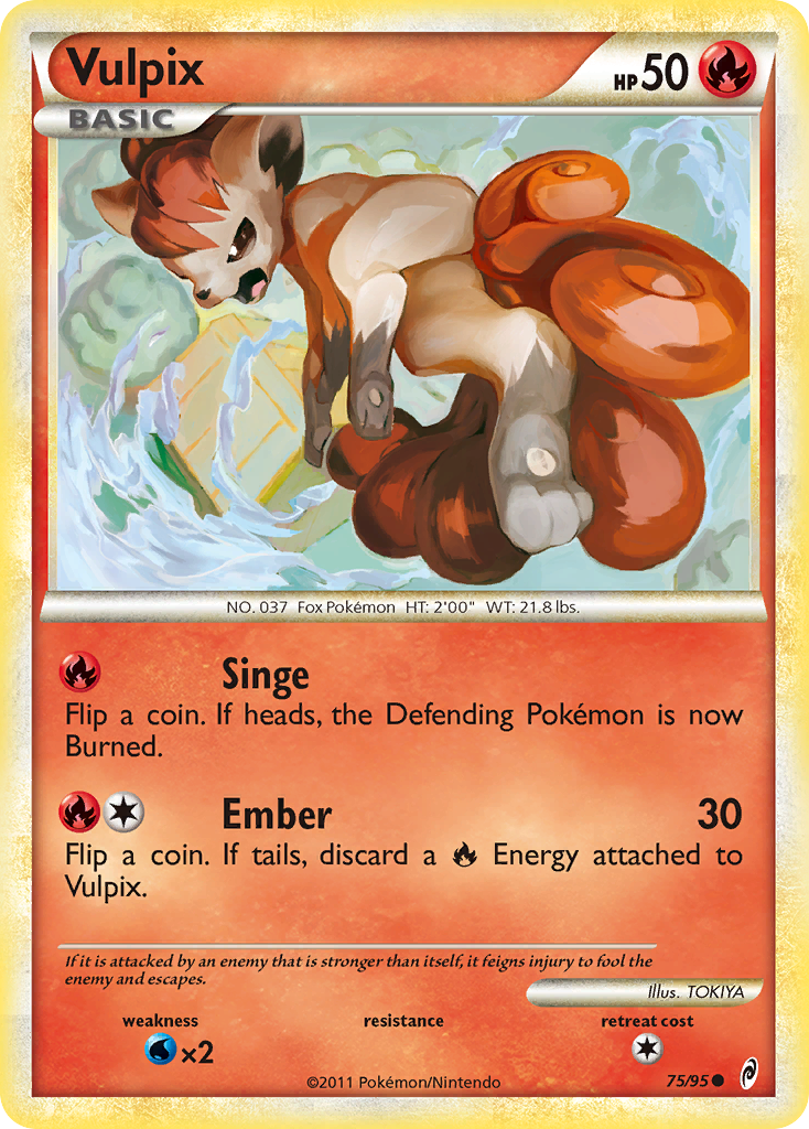 Vulpix (75/95) [HeartGold & SoulSilver: Call of Legends] | Card Merchant Takapuna