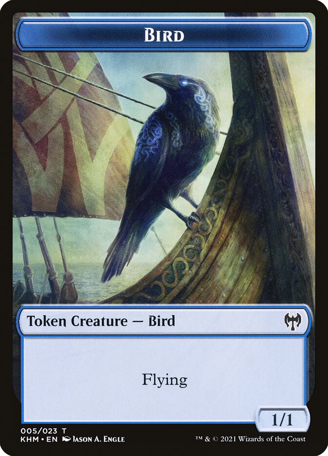 Elf Warrior // Bird Double-Sided Token [Kaldheim Tokens] | Card Merchant Takapuna