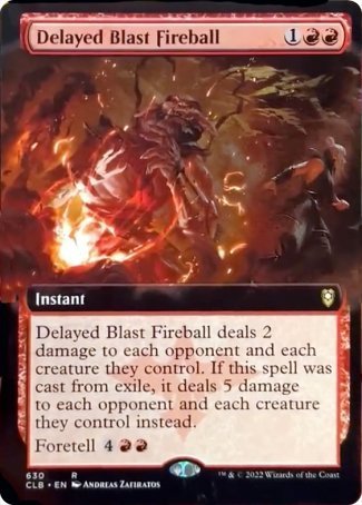 Delayed Blast Fireball (Extended Art) [Commander Legends: Battle for Baldur's Gate] | Card Merchant Takapuna