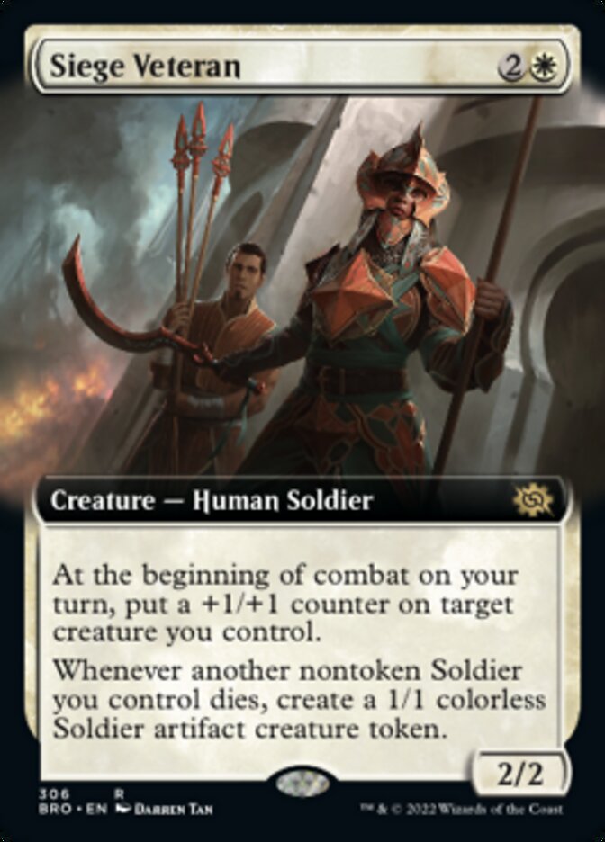 Siege Veteran (Extended Art) [The Brothers' War] | Card Merchant Takapuna