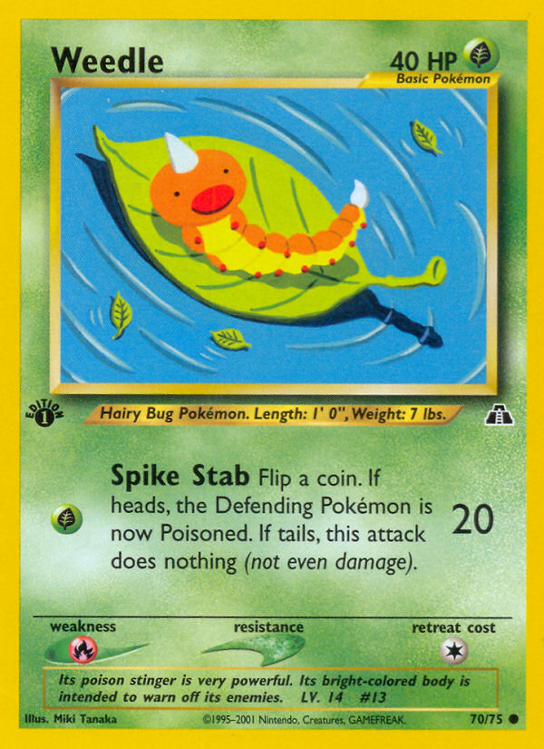 Weedle (70/75) [Neo Discovery 1st Edition] | Card Merchant Takapuna