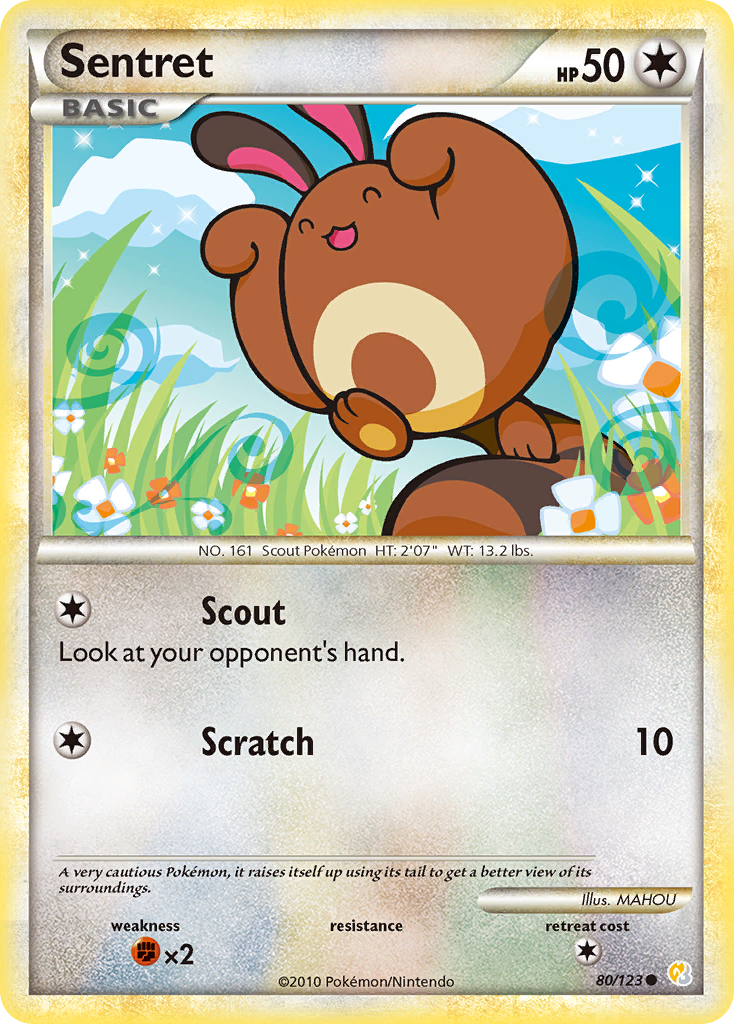 Sentret (80/123) [HeartGold & SoulSilver: Base Set] | Card Merchant Takapuna