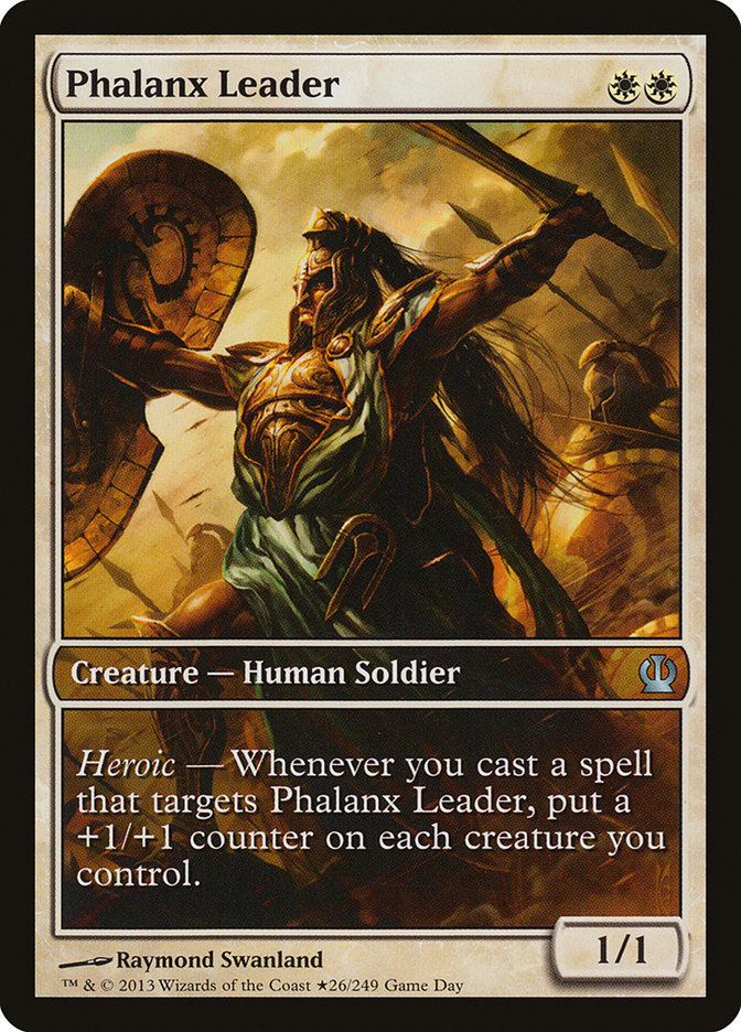 Phalanx Leader (Game Day) (Extended Art) [Theros Promos] | Card Merchant Takapuna