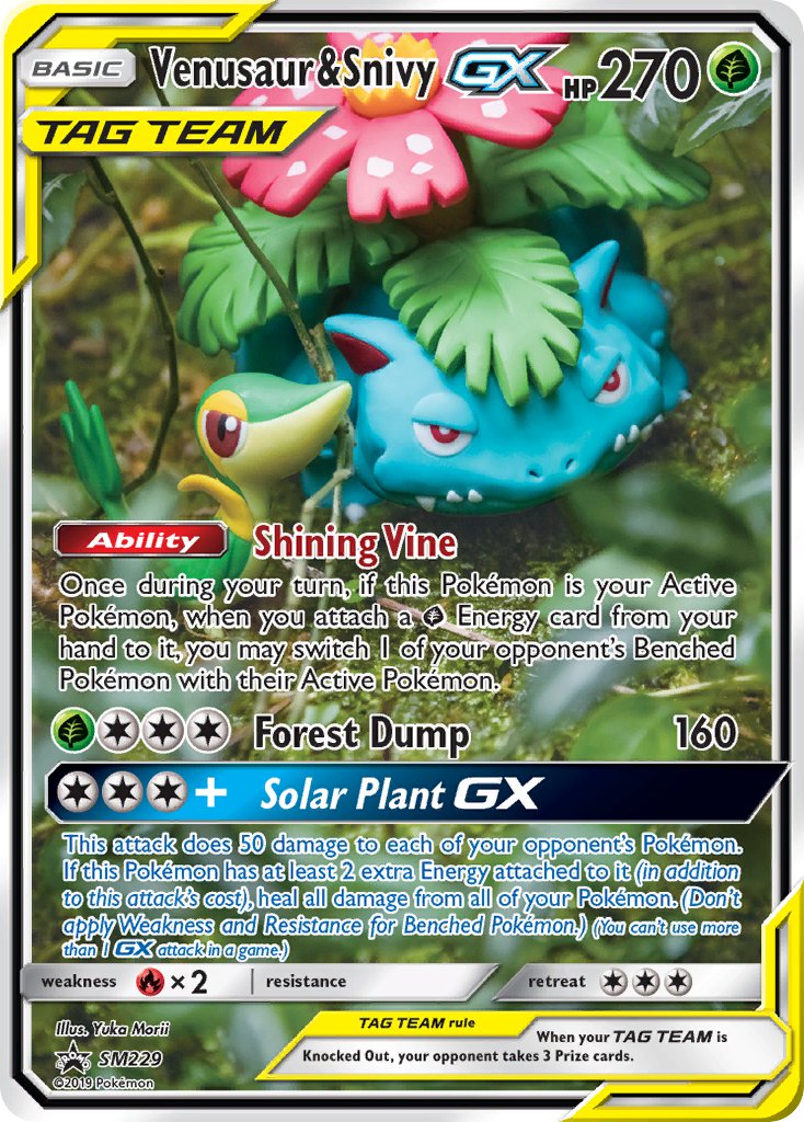 Venusaur & Snivy GX (SM229) [Sun & Moon: Black Star Promos] | Card Merchant Takapuna