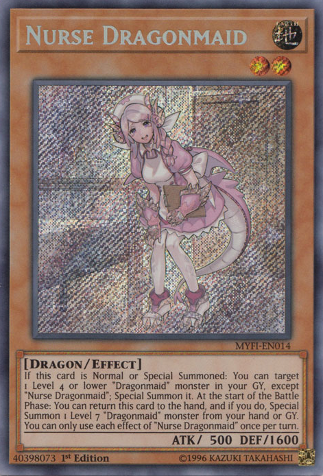 Nurse Dragonmaid [MYFI-EN014] Secret Rare | Card Merchant Takapuna