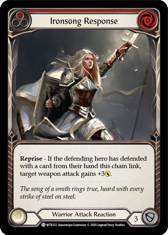 Ironsong Response (Red) [U-WTR132] (Welcome to Rathe Unlimited)  Unlimited Normal | Card Merchant Takapuna