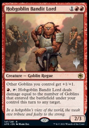 Hobgoblin Bandit Lord (Promo Pack) [Dungeons & Dragons: Adventures in the Forgotten Realms Promos] | Card Merchant Takapuna