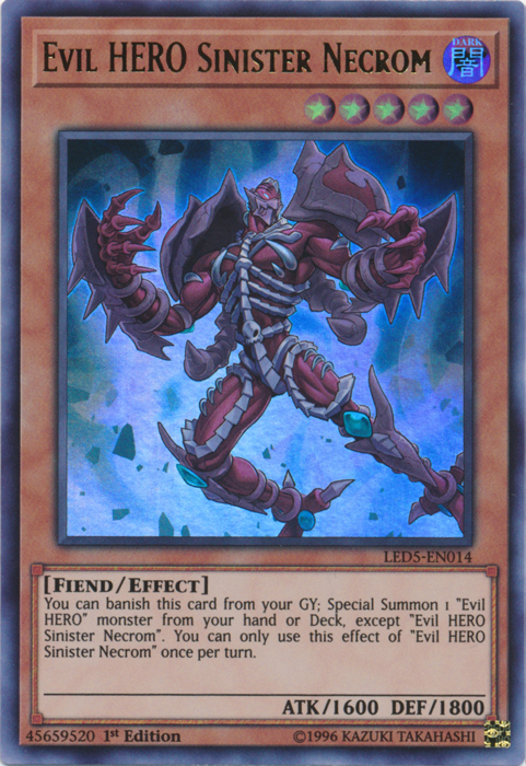 Evil Hero Sinister Necrom [LED5-EN014] Ultra Rare | Card Merchant Takapuna